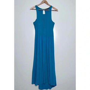 Comptoir Des Cotonniers Anthro Turquoise Sleeveless Midi Dress Size Medium